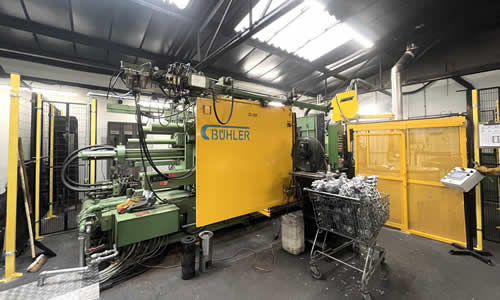 Buhler H400B Diecasting Machine with a Pomac ladle